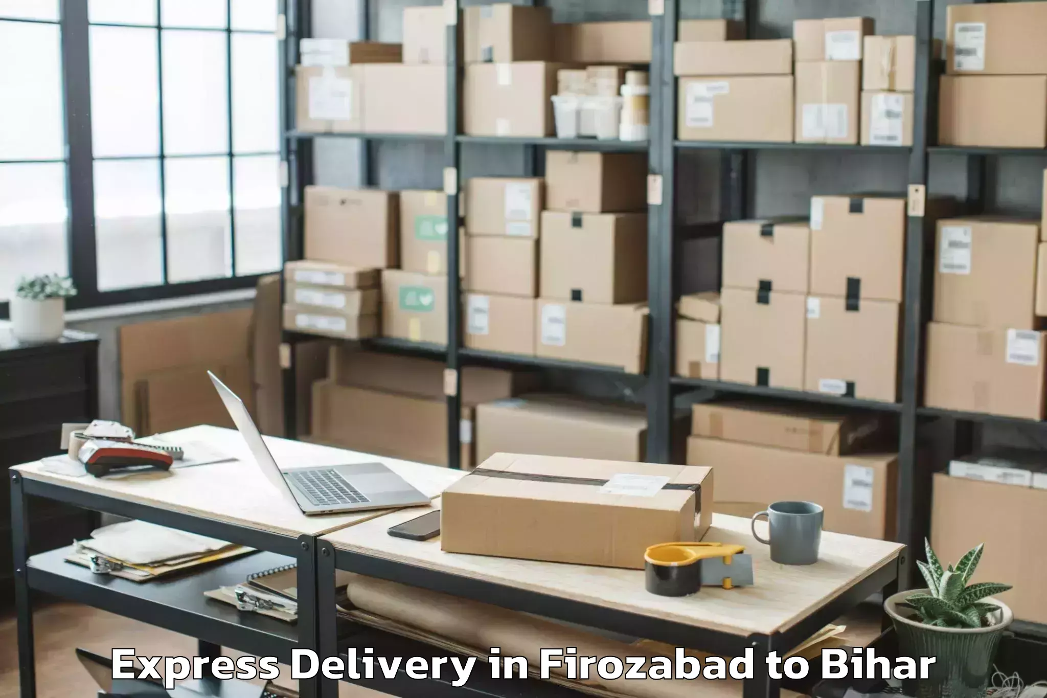 Professional Firozabad to Singhia Express Delivery